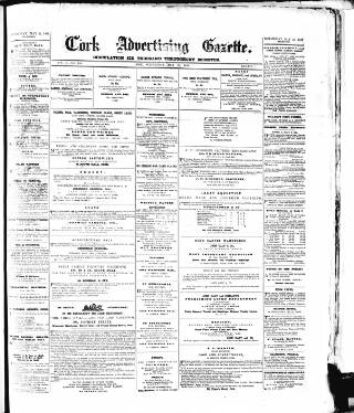 cover page of Cork Advertising Gazette published on May 26, 1858
