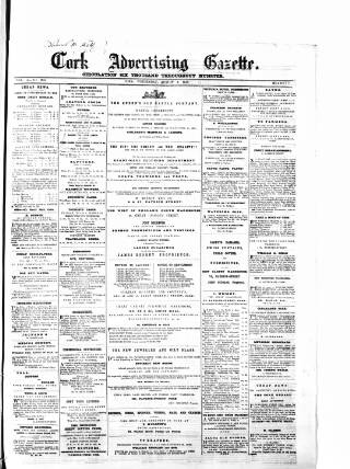 cover page of Cork Advertising Gazette published on August 3, 1859