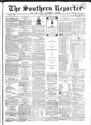 cover page of Southern Reporter and Cork Commercial Courier published on April 1, 1867