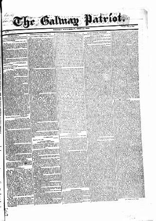 cover page of Galway Patriot published on June 13, 1838