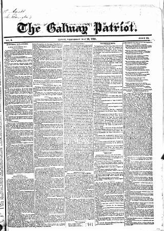 cover page of Galway Patriot published on May 22, 1839