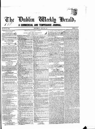 cover page of Dublin Weekly Herald published on May 22, 1841