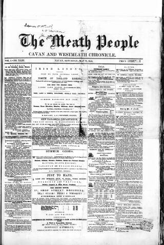 cover page of Meath People published on May 22, 1858