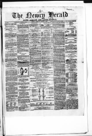 cover page of Newry Herald and Down, Armagh, and Louth Journal published on August 2, 1859