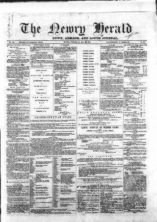 cover page of Newry Herald published on May 22, 1861