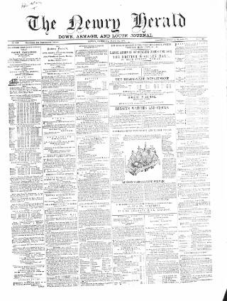 cover page of Newry Herald and Down, Armagh, and Louth Journal published on June 13, 1863