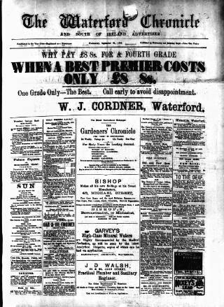 cover page of Waterford Chronicle published on September 28, 1904
