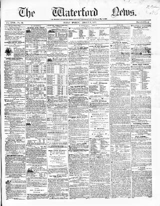 cover page of Waterford News published on August 2, 1867