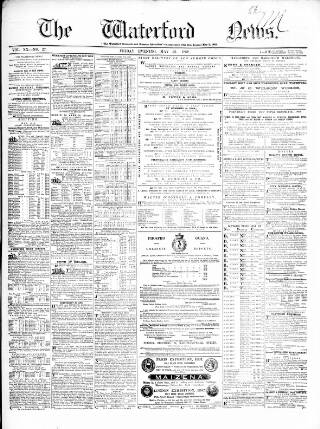 cover page of Waterford News published on May 22, 1868