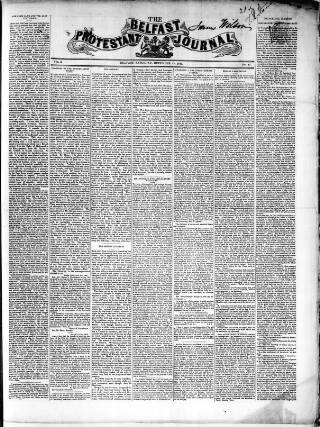 cover page of Belfast Protestant Journal published on December 13, 1845