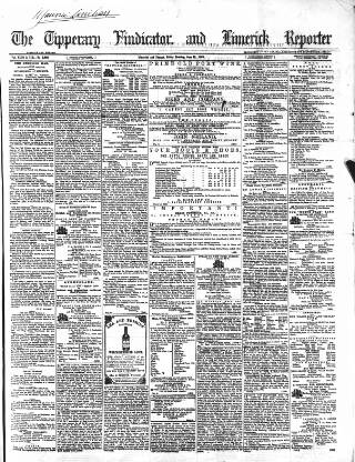 cover page of Tipperary Vindicator published on June 13, 1862