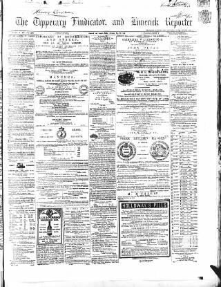 cover page of Tipperary Vindicator published on May 22, 1868