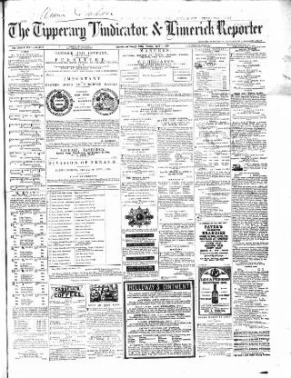cover page of Tipperary Vindicator published on April 1, 1870