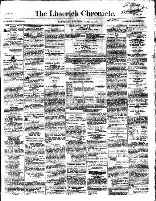cover page of Limerick Chronicle published on June 13, 1857