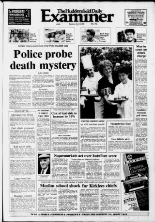 cover page of Huddersfield Daily Examiner published on June 13, 1989