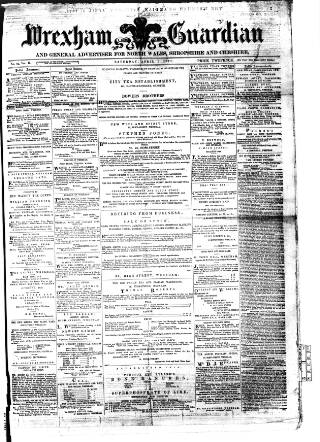 cover page of Wrexham Guardian and Denbighshire and Flintshire Advertiser published on April 1, 1871