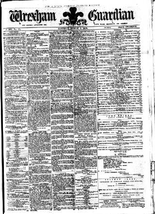 cover page of Wrexham Guardian and Denbighshire and Flintshire Advertiser published on August 2, 1873