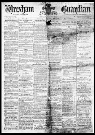 cover page of Wrexham Guardian and Denbighshire and Flintshire Advertiser published on May 22, 1875