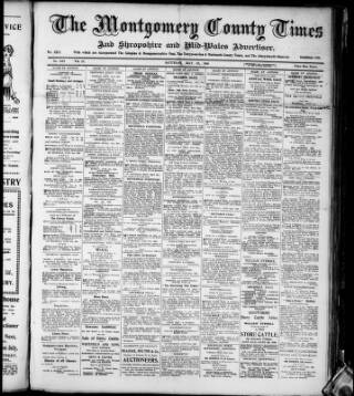 cover page of Montgomery County Times and Shropshire and Mid-Wales Advertiser published on May 22, 1920
