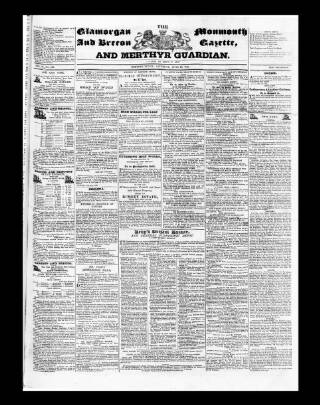cover page of Cardiff and Merthyr Guardian published on June 13, 1835