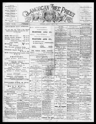 cover page of Glamorgan Free Press published on May 22, 1897