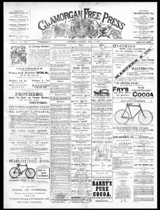 cover page of Glamorgan Free Press published on April 1, 1899
