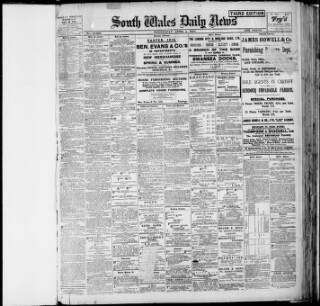 cover page of South Wales Daily News published on April 1, 1914
