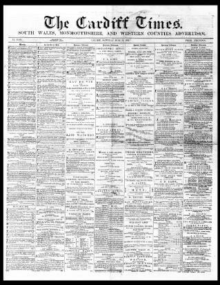 cover page of Cardiff Times published on June 13, 1868