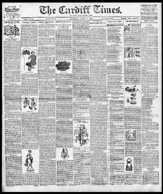 cover page of Cardiff Times published on April 1, 1899