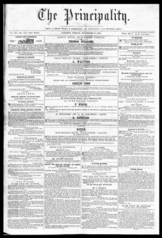 cover page of The Principality published on November 2, 1849