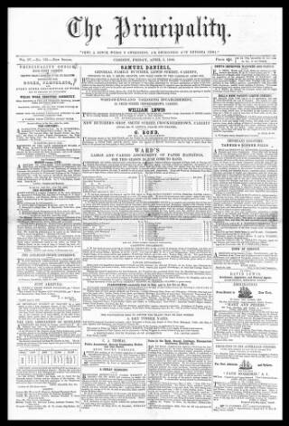cover page of The Principality published on April 5, 1850