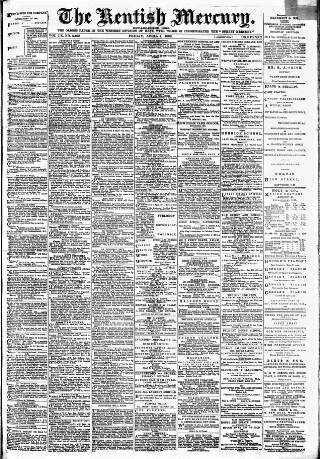 cover page of Kentish Mercury published on April 1, 1892