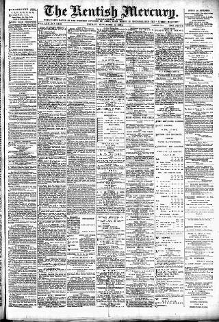 cover page of Kentish Mercury published on November 2, 1894