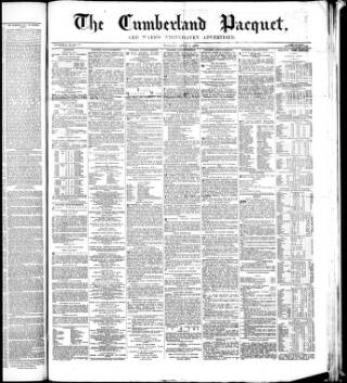 cover page of Cumberland Pacquet and Ware's Whitehaven Advertiser published on April 1, 1873