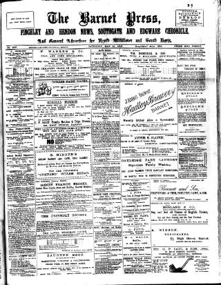 cover page of Barnet Press published on May 22, 1909