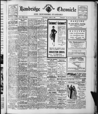 cover page of Banbridge Chronicle published on June 13, 1953