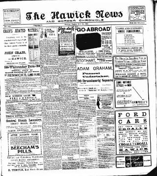 cover page of Hawick News and Border Chronicle published on May 22, 1914