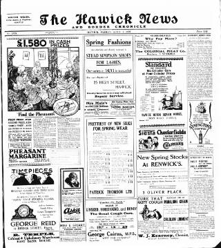 cover page of Hawick News and Border Chronicle published on April 1, 1927