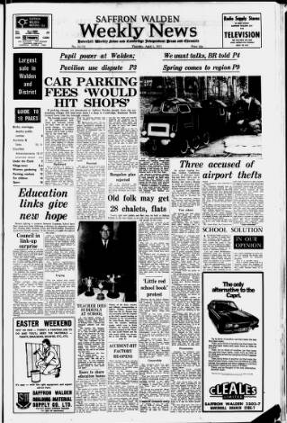 cover page of Saffron Walden Weekly News published on April 1, 1971