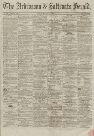 cover page of Ardrossan and Saltcoats Herald published on June 13, 1868