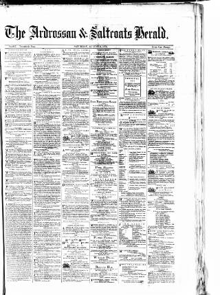 cover page of Ardrossan and Saltcoats Herald published on August 2, 1873