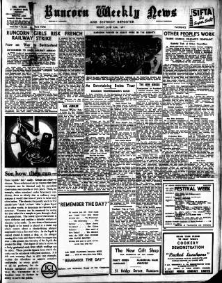 cover page of Runcorn Weekly News published on June 13, 1947