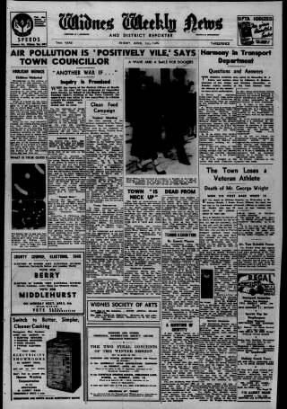 cover page of Widnes Weekly News and District Reporter published on April 1, 1949