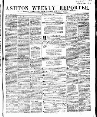 cover page of Ashton Reporter published on June 13, 1857