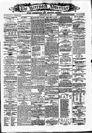 cover page of Greenock Advertiser published on May 22, 1882
