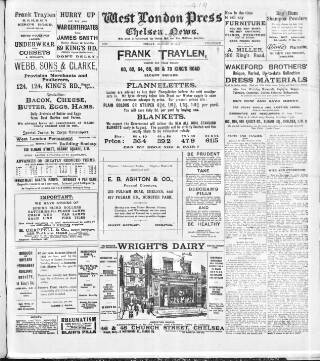 cover page of Chelsea News and General Advertiser published on August 2, 1918