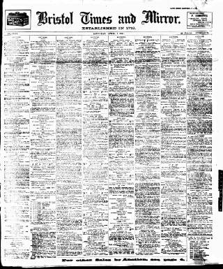 cover page of Bristol Times and Mirror published on April 1, 1911