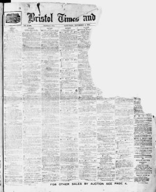 cover page of Bristol Times and Mirror published on November 2, 1912