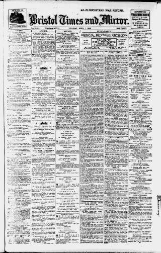 cover page of Bristol Times and Mirror published on April 1, 1919