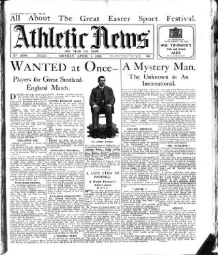 cover page of Athletic News published on April 1, 1929